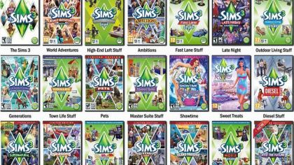 The Sims 3 Expansion Pack list