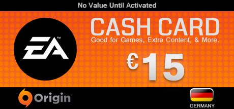 EA Origin €15 Cash Card DE cover