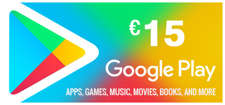 Google Play Gift Card 15 EUR EUROPE cover