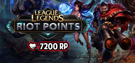 League of Legends Riot Points 7200 RP cover