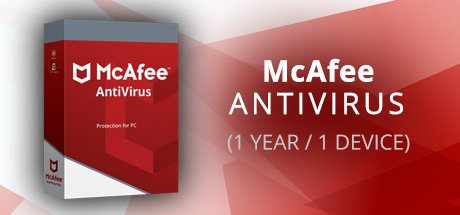 McAfee AntiVirus (1 YEAR / 1 DEVICE) cover