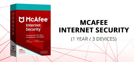 McAfee Internet Security (1 YEAR / 3 DEVICES) cover