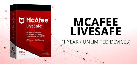 McAfee Livesafe (1 YEAR / UNLIMITED DEVICES) cover