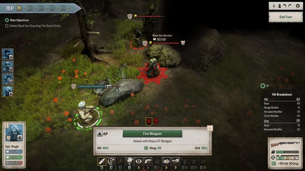 Achtung! Cthulhu Tactics gameplay screenshot