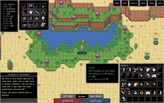 Adventure Land - The Code MMORPG gameplay screenshot