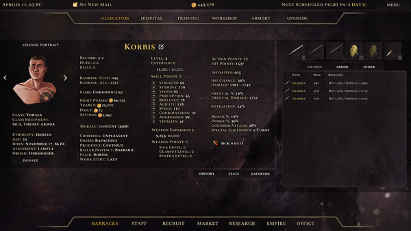 Age of Gladiators II: Rome gameplay screenshot