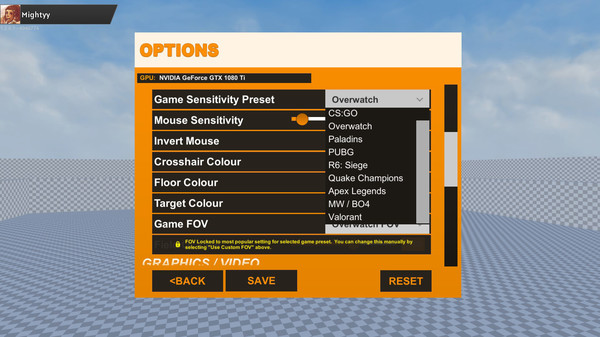 Aim Trainer Pro gameplay screenshot