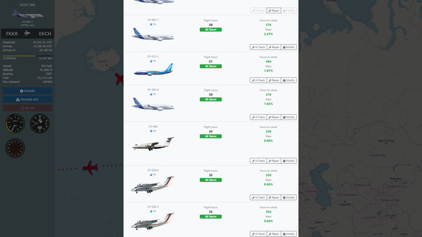 Airline Manager gameplay screenshot