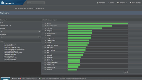 AirlineSim gameplay screenshot