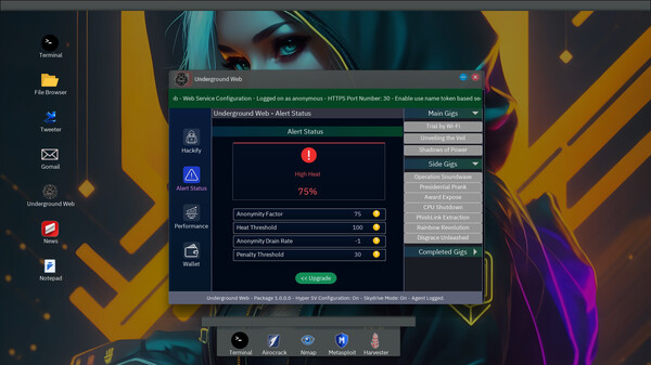 Anonymous Hacker Simulator: Prologue gameplay screenshot