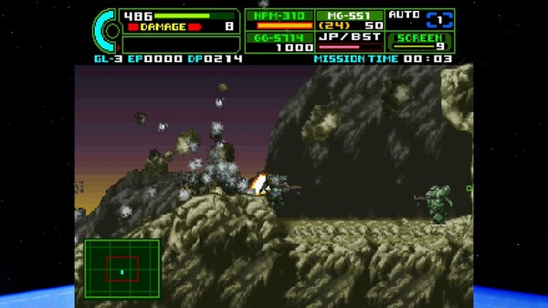 Assault Suit Leynos 2 Saturn Tribute gameplay screenshot