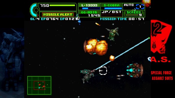 Assault Suit Leynos 2 Saturn Tribute gameplay screenshot