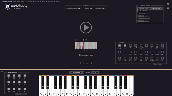 AudioTheory Piano Keys gameplay screenshot