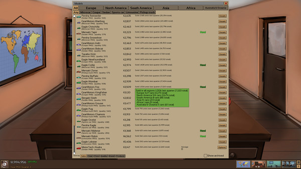 Automobile Tycoon gameplay screenshot