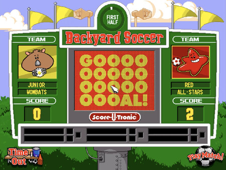 Backyard Soccer '98 gameplay screenshot