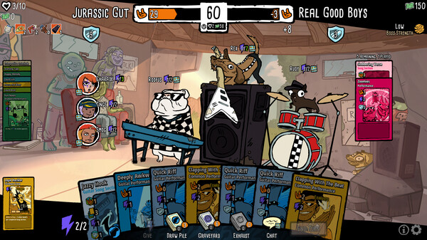 Battle Bands: Rock & Roll Deckbuilder gameplay screenshot