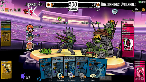 Battle Bands: Rock & Roll Deckbuilder gameplay screenshot