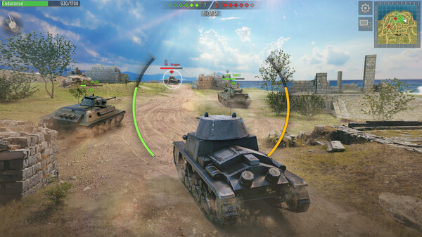 Battle Tanks: World War II gameplay screenshot