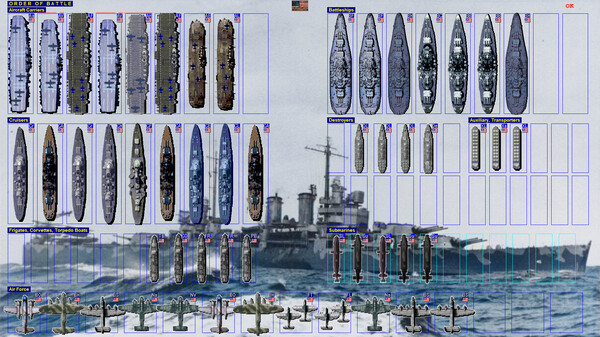 Battleships and Carriers - WW2 Battleship Game gameplay screenshot