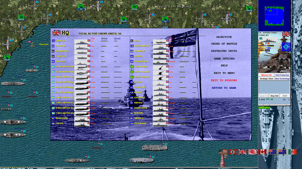 Battleships and Carriers - WW2 Battleship Game gameplay screenshot