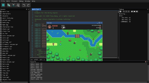 Bitty Engine gameplay screenshot