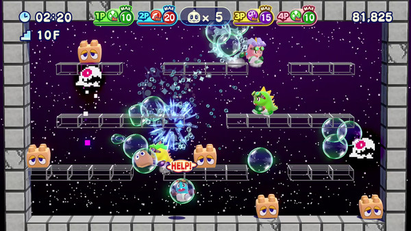 Bubble Bobble 4 Friends: The Baron's Workshop gameplay screenshot