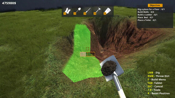 Bunker Builder Simulator: Prologue gameplay screenshot