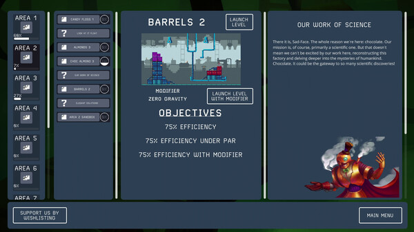 Captain Contraption's Chocolate Factory gameplay screenshot