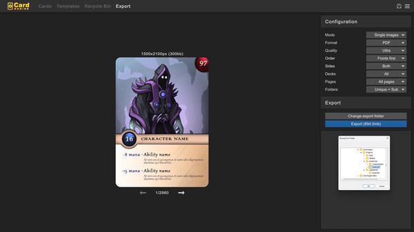 Card Engine gameplay screenshot
