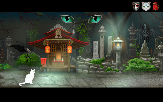 Cat and Ghostly Road gameplay screenshot