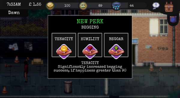 CHANGE: A Homeless Survival Experience gameplay screenshot