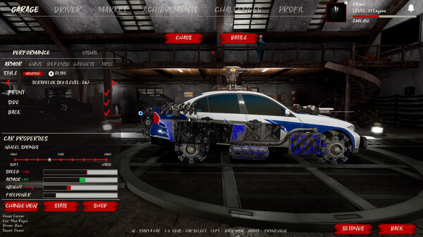 Chaos on Wheels gameplay screenshot