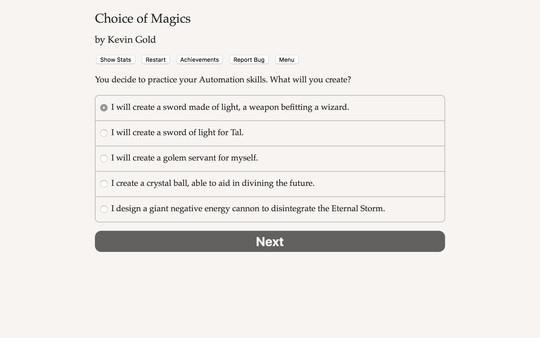 Choice of Magics gameplay screenshot