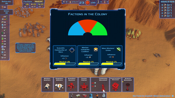 Citizens: On Mars - Prologue gameplay screenshot