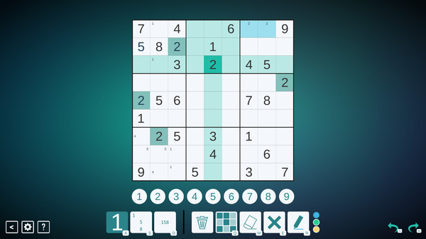 Classic Sudoku gameplay screenshot