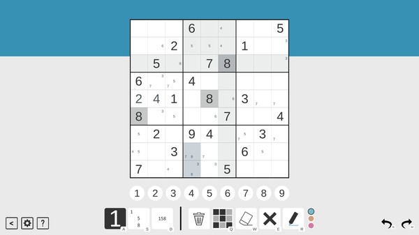 Classic Sudoku gameplay screenshot