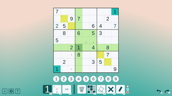 Classic Sudoku gameplay screenshot