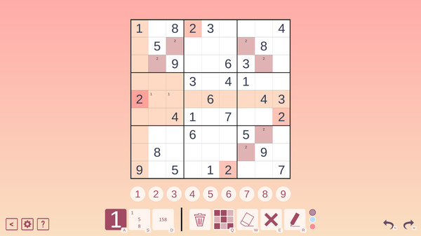 Classic Sudoku gameplay screenshot