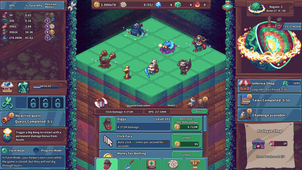 Click Click Dig: Prologue gameplay screenshot