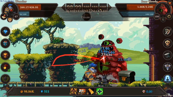 Clicker Warriors gameplay screenshot