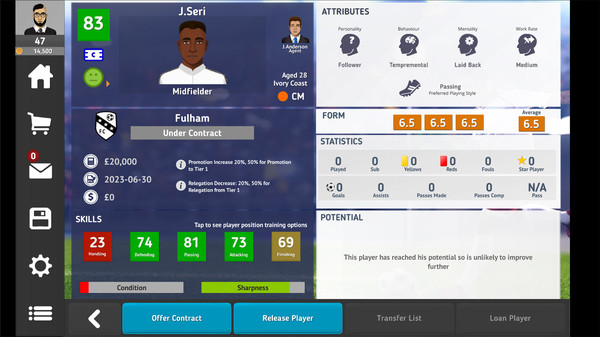 Club Soccer Director 2021 gameplay screenshot