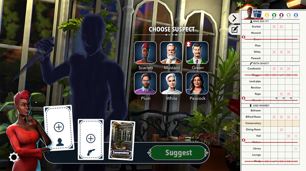 Clue/Cluedo gameplay screenshot