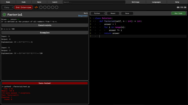 Code Trainer gameplay screenshot