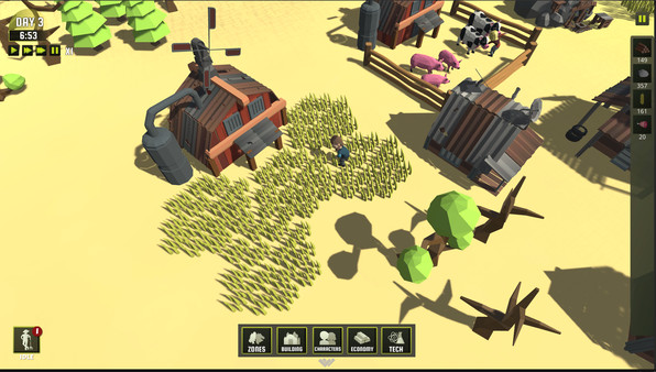 Colony Simulator gameplay screenshot