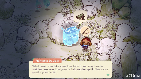 Cozy Grove gameplay screenshot