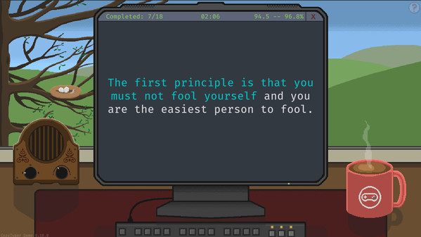 CozyTyper gameplay screenshot