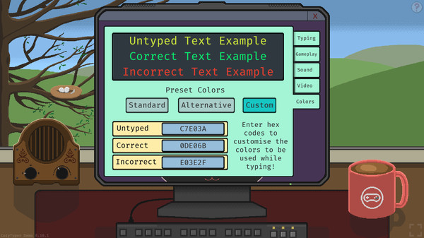 CozyTyper gameplay screenshot