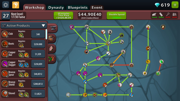 Crafting Idle Clicker gameplay screenshot