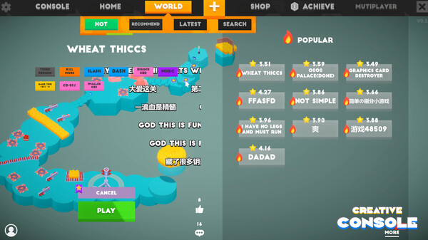 Creative Console gameplay screenshot