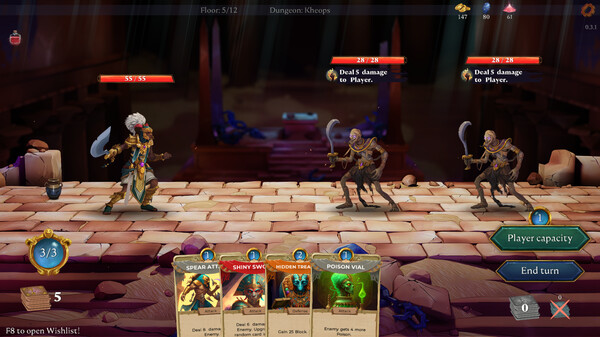 Creeping Deck: Pharaoh's Curse gameplay screenshot